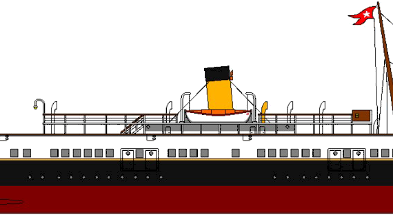 Ship SS Nomadic [Ocean Liner] (1911) - drawings, dimensions, figures